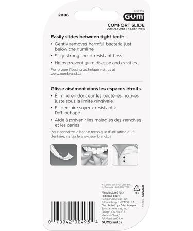 GUM Comfort Slide Dental Floss 2x40M 40.00 m (Pack of 2) Comfort Slide Floss - Buy Online on GoSupps.com