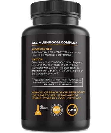 Vital Vitamins Lions Mane Mushroom Supplement Capsules - Brain Booster with Cordyceps, Reishi, Chaga & Maitake - 90 Veggie Pills - Buy Online on GoSupps.com