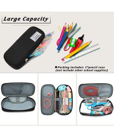FUXINGYAO Pencil Case Multi- Slot Pencil Pouch Portable Pencil Bag Pen Case for Middle High College School & Office(Black) - Buy Online on GoSupps.com