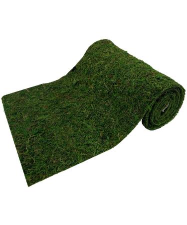 Farmoo Moss Table Runner, Preserved Moss Mat for Crafts Wedding Party Decor (12" x 71" Moss Roll)