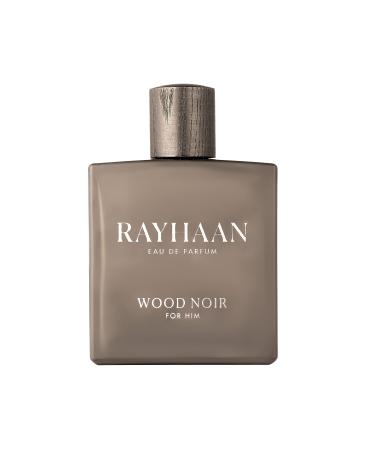 RAYHAAN Wood Noir Eau de Parfum Spray for Men 3.4 Ounce