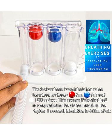 ALRIER Deep Breathing Respiratory Exerciser - Lung Health Breath Measurement System - Buy Online on GoSupps.com