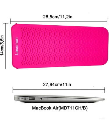 Heat-Resistant Silicone Mat Bag for Hot Hair Tools | Curly Bars & Straighteners | Pink 28.5cm x 14cm - Buy Online on GoSupps.com