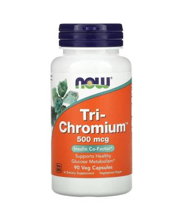 Now Foods Tri-Chromium 500mcg + Cinn.90vcap