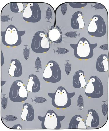 Waterproof Barber Cape - Unisex Hair Cutting Bib with Penguin Fish & Cheetah Prints for Men | Shop Internationally - Buy Online on GoSupps.com