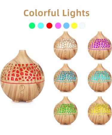 Upgraded Essential Oil Diffuser for Aromatherapy - Cool Mist Humidifier with 7 Color Lights - 4 Mist Modes - Waterless Auto Off - Large Room, Home, Baby Bedroom - 0.2 lbs - Buy Online on GoSupps.com