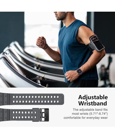 amBand Compatible for Fitbit Versa 4/ Fitbit Versa 3/ Fitbit Versa 2/ Fitbit Versa Lite/Fitbit Sense 2/ Fitbit Sense Bands with Case Protective Case Strap Rugged Sport Protector Wristbands Men Gray Gray Fitbit Sense 2/1 & Versa 4/3/2/1 & Versa Lite - Buy Online on GoSupps.com