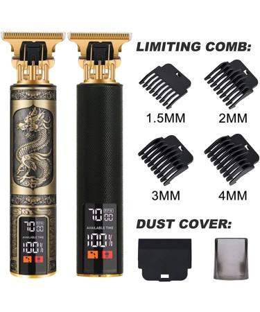 Buy Razor Electric Barber T9 - Upgraded LCD Rechargeable Retro Oil Head Carving Electric Razors (Black) | Fast International Shipping - Buy Online on GoSupps.com