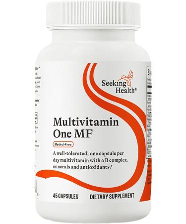Seeking Health Multivitamin One MF  1 a Day Multivitamin Supplement for Adults  Methyl-Free Bioavailable B12 and Folinic Acid  Vitamin A  PQQ  MTHFR Support  Vegetarian Capsules (45 Capsules) 45 Day usage - Buy Online on GoSupps.com