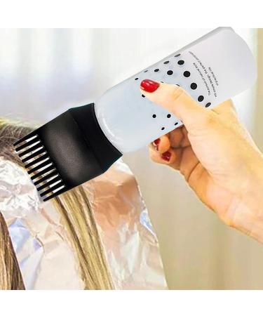 Anulely Root Comb Applicator Bottle Scalp Applicator Comb Hair Oil Applicator Bottle with Scale - Hair Oil Applicator Bottle Hair Dye Brush Bottle for Hair Dyeing Black - Buy Online on GoSupps.com