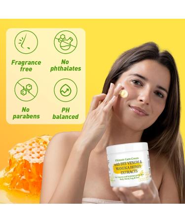 Advanced Bee Venom & Manuka Honey Cream Professional for Dry Skin Moisturizes Body & Feet Soothes Adults & Children 4 Fl Oz (Pack of 1) - Buy Online on GoSupps.com