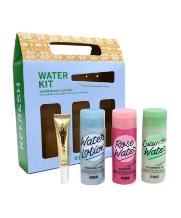 Victoria's Secret PINK Water Body Care Gift Set - Hydrating Water Lotion Rose & Cucumber Mini Lotions Lip Mask | Shop Internationally - Buy Online on GoSupps.com