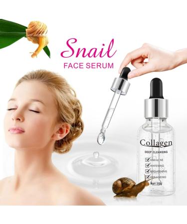 Snail Collagen Face Serum Snail Slime Moisturizing Face Serum Natural Anti-aging Anti-wrinkle and Anti-spot Ingredients 30ML - Buy Online on GoSupps.com