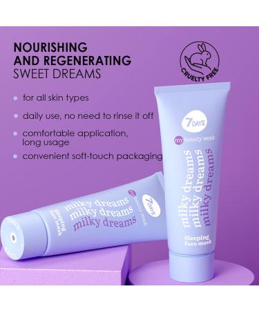  7Days 7DAYS Vitamin E Night Face Mask with Almond Oil and Jojoba | Hydrating Mask with Liftng Effect | Korean Care for All Skin Types 80ml - Buy Online on GoSupps.com