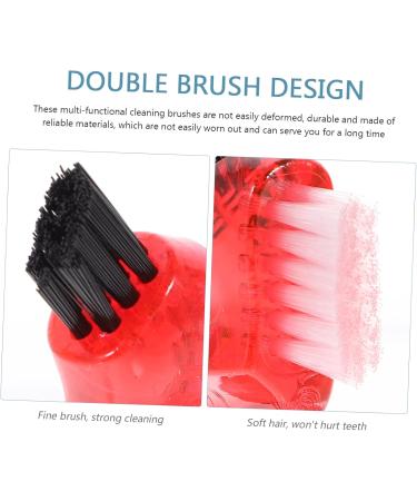 Minkissy 16-Piece Prothesis Toothbrush Set | Mini Travel Soft Double Micro Hand Brushes | Portable Household Cleaning Tools | 4 Color Options - Buy Online on GoSupps.com