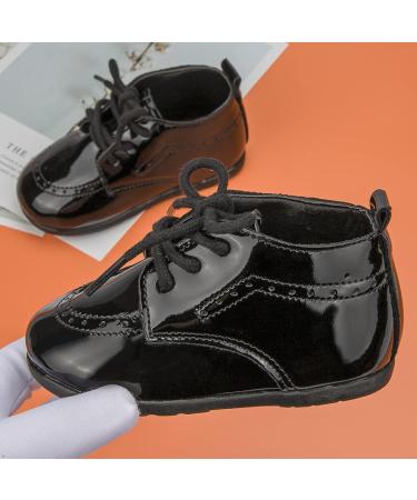 Sonsage Infant Baby Classic PU Leather Loafers Brogue Oxford Dress Shoes - 18-24 Months, Black - Buy Online on GoSupps.com