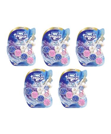 WC-Fresh Fragrance Switch Fresh Lavender & Cotton Blossom toilet cleaner and fragrance rinse fragrance change pack of 5 (5 x 50 g)