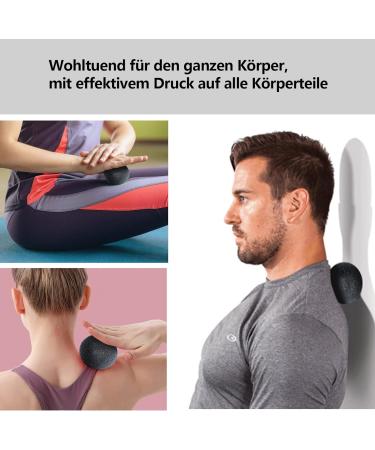 Rymall Trigger Point Presser Massage Device & Fascia Ball Set | Painless Muscle Relief with Suction Cup & Bag - Black - Buy Online on GoSupps.com