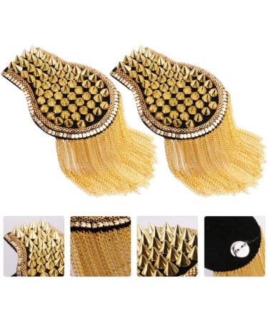 Men's Dress Jacket with Shoulder Epaulet & Golden Tassel - Stylish Blazer for New Year Costume - Unisex Punk Fringe Epaulets - Buy Online on GoSupps.com