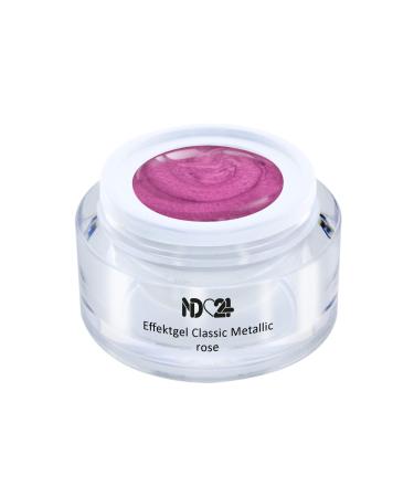 Uv Led Effect Gel Classic Metallic Rose - Pink - Studio Quality - Made In Germany - 5ml