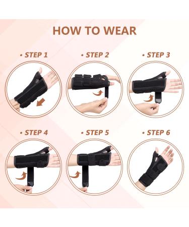 Thumb Spica Splint & Adjustable Wrist Brace for Carpal Tunnel De Quervain's Tenosynovitis & Arthritis - Night Support for Men & Women - Buy Online on GoSupps.com