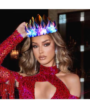GORTIN LED Light Up Glowing Crown Headband - Luminous Tiara for Nightclub Party Cosplay - Women and Girls Hair Accessory - Buy Online on GoSupps.com