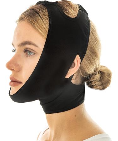 Post Surgery Neck Chin Compression Bandage Wrap for Face Slimming & Jowl Tightening - Neck Coverage Chin Lifting Strap (S) - Buy Online on GoSupps.com