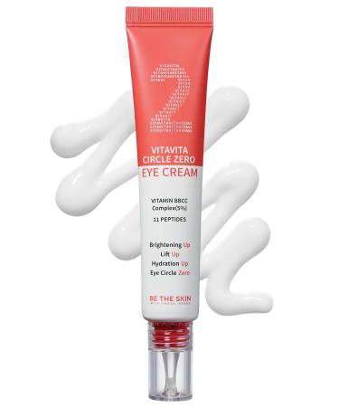 BE THE SKIN Vitavita Circle Zero Eye Cream - Radiance Dark Circle Under Eye Cream with Vitamin B C Niacinamide 11 Peptides - Anti Aging Wrinkle Reducer 1.01oz.