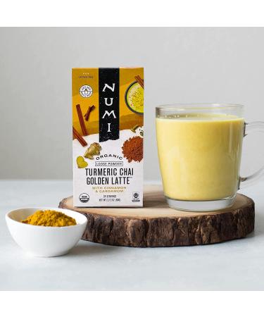 Numi Organic Turmeric Chai - Caffeine-Free Golden Latte Powder, 24 Servings, 2.12oz (Pack of 1) - Buy Online on GoSupps.com