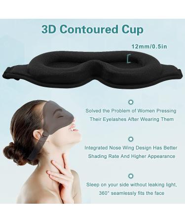 Luxury Sleep Mask - 100% Light Blocking 3D Contoured Eye Mask for Men and Women - Buy Online on GoSupps.com