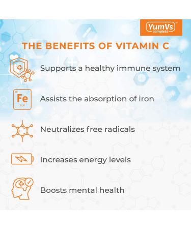 YumVs Vitamin C with Echinacea & Rose Hips - 60 Orange Flavor Jellies - Buy Online on GoSupps.com