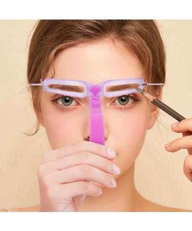 8 Types Eyebrow Stencil Kit for Beginners - Reusable Eyebrow Templates with Handle Perfect Makeup Tool for Women & Girls - Buy Online on GoSupps.com