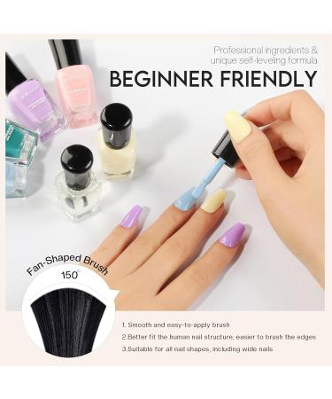 Morovan Macaron Nail Polish Set - Air Dry Fingernail Kit with Base & Top Coat | Glossy Regular & Toenail Polish | Perfect Gift for Women - Summer Colors - Buy Online on GoSupps.com