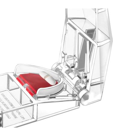 MAXSPLIT Pill Grinder & Splitter Combo - Pill Crusher for Fine Powder Safe Pill Cutter for Small & Large Tablets Vitamins - Red - Buy Online on GoSupps.com