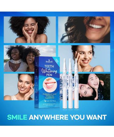 Beaueli Teeth Whitening Pen (3 Pack) - Safe 35% Carbamide Peroxide Gel for Sensitive Teeth - Easy, Effective & Painless Whitening - Advanced Natural Formula - Buy Online on GoSupps.com