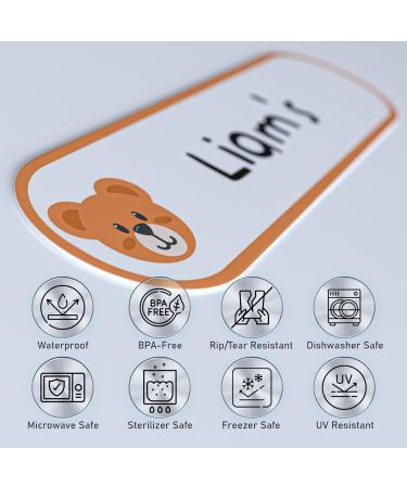 Baby Bottle Labels for Daycare - Waterproof & Self-Laminating - 36 Pack - Buy Online on GoSupps.com