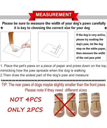 QUMY 2PCS Dog Shoes for Hot Pavement | Breathable Heat Protection Boots | Reflective Straps | Size 2 Khaki - Buy Online on GoSupps.com