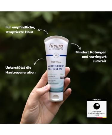 Buy Lavera Neutral Acute Cream with Microsilver - Organic Night Candle for Skin Irritation & Neurodermatitis - Vegan Medical Skincare - 75ml - Buy Online on GoSupps.com