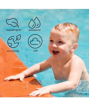 Waterproof Baby Shower Ear Covers - 50PCS Silicone Ear Protectors for Swimming & Bathing - Buy Online on GoSupps.com