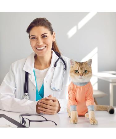 AVONT Cat Recovery Suit - Protective Alternative Surgical Spay Suit for Female Cats Gray Coral L - Ideal for Post-Operative Care & Skin Diseases - Buy Online on GoSupps.com