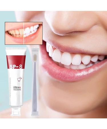 Sp-8 Whitening Toothpaste Sp-8 Niacinamide Intensive Whitening Toothpaste Sp-8 Probiotic Toothpaste Sp-8 Probiotic Toothpaste Sp-8 Teeth Whitening Toothpaste (White toothbrush+toothpaste x1 M) - Buy Online on GoSupps.com