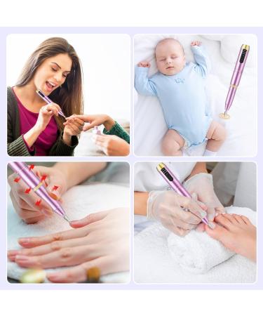 Buy Weiyi Electric Nail Cutter - 11 Attachments 26 Grinding Straps | Rechargeable Nail File for Professional Manicure & Pedicure (Violet) - International Shipping Available - Buy Online on GoSupps.com