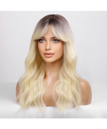 HAIRCUBE Blonde Curly Wig with Fringe for Daily Use or Cosplay - Synthetic Hair (M) - Buy Online on GoSupps.com