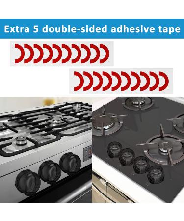 Babepai Stove Knob Covers - 5 Pack | Child Safety Gas Oven Locks | Universal Double-Key Design | Stove Guard Baby Proofing in Black - Buy Online on GoSupps.com