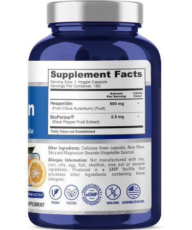 NusaPure Hesperidin 500 mg per Veggie Caps - 180 Capsules - Buy Online on GoSupps.com
