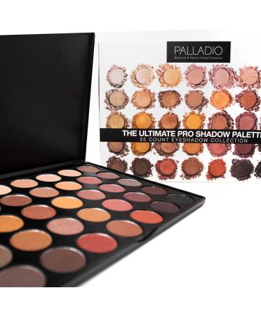 Palladio Ultimate Pro Eyeshadow Palette - 35 High Pigmented Colors for Professional and Personal Use - Matte, Shimmer, Satin Finishes - Long Lasting (FALL 2020) - Buy Online on GoSupps.com