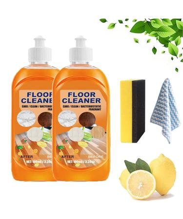 Ondaum Cleaner Ondaum Floor Cleaner Momeng Floor Cleaner Orange Powerful Decontamination Floor Cleaner Wood Floor Cleaner and Polish (2Pcs)