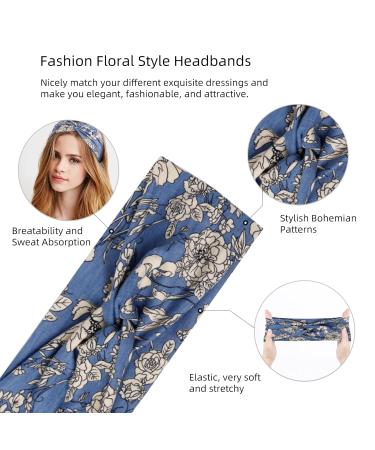 Shop 4 Pcs Women s Wide Elastic Hair Straps - Soft Summer Boho Headbands | Multi-Colored Yoga & Sport Accessories - Buy Online on GoSupps.com