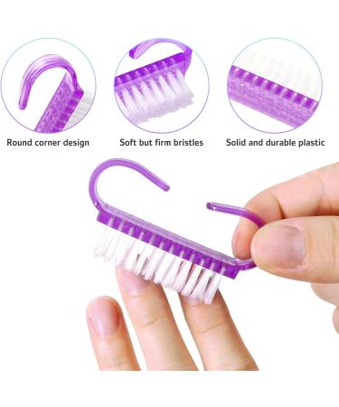 Qufiiry Nail Brush Set - 6 pcs Plastic Handle Scrubbing Brushes for Nails, Garden, Home & Salon Use - Buy Online on GoSupps.com