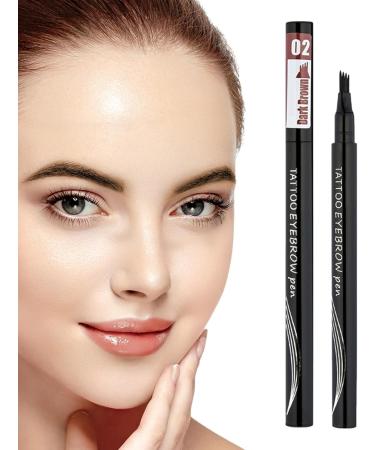 Eyebrow Waterproof | Smudge-Proof Brow Pencil with 4 Forks Eyebrow Contouring Supplies for Working Home Traveling Dating Gathering Shakven 2#maroon/Dark Brown - Buy Online on GoSupps.com